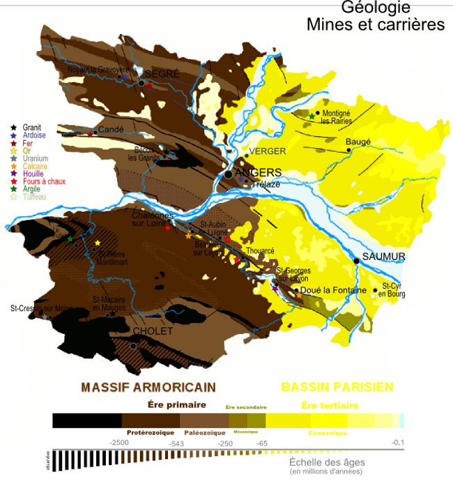 Géologie du Maine-et-Loire - carte