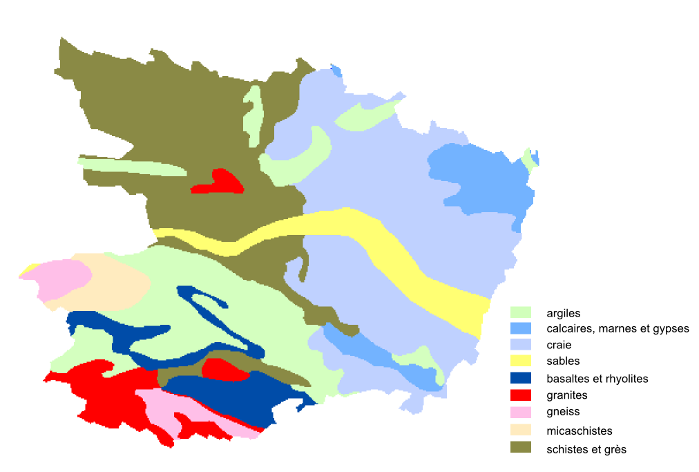 Carte lithologique du Maine-et-Loire